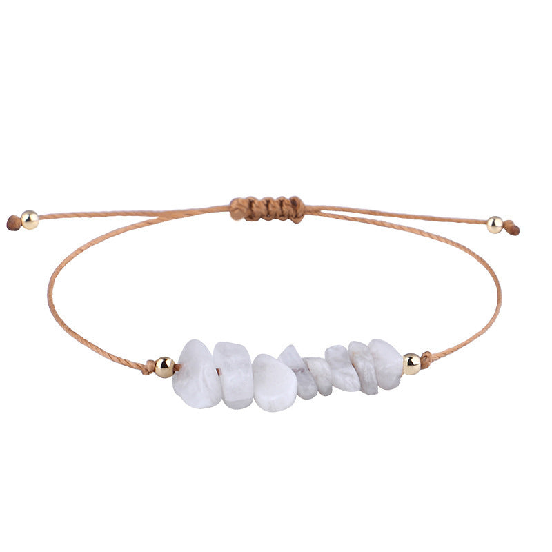 crystal chips rope bracelet
