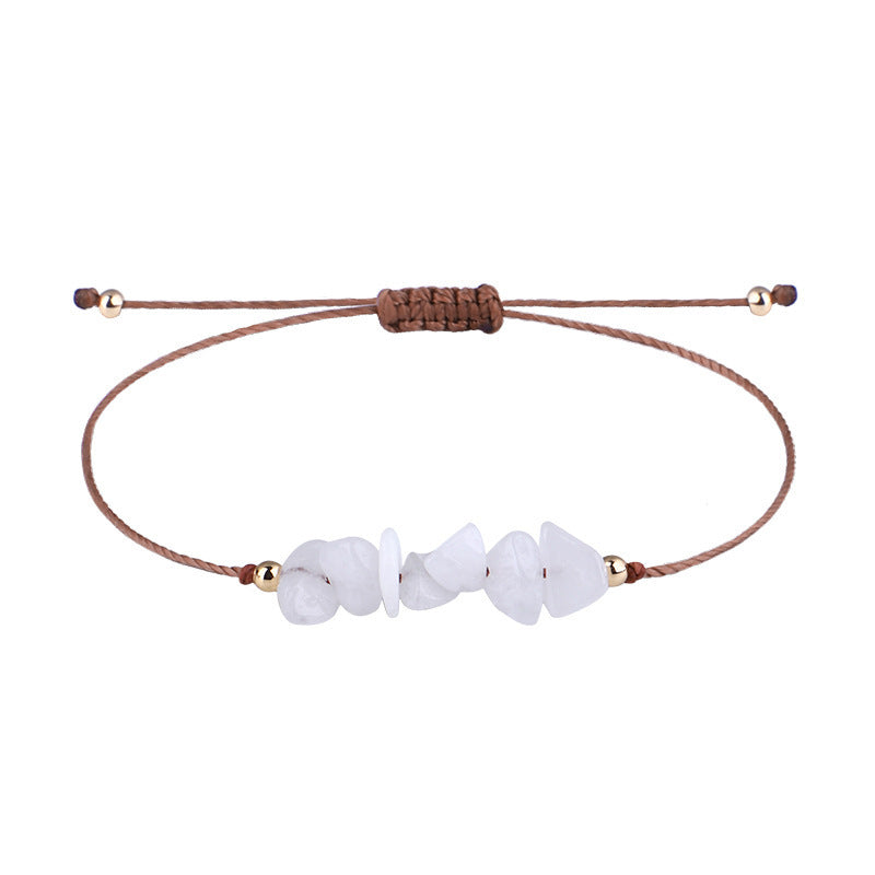 crystal chips rope bracelet
