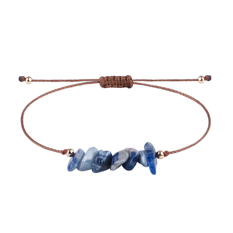 crystal chips rope bracelet