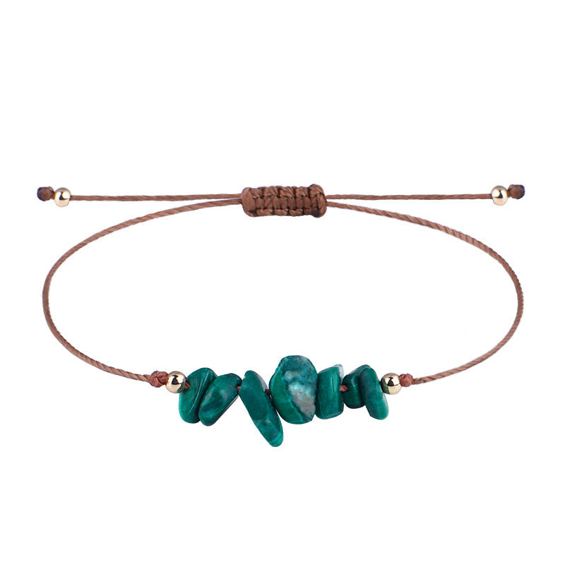 crystal chips rope bracelet