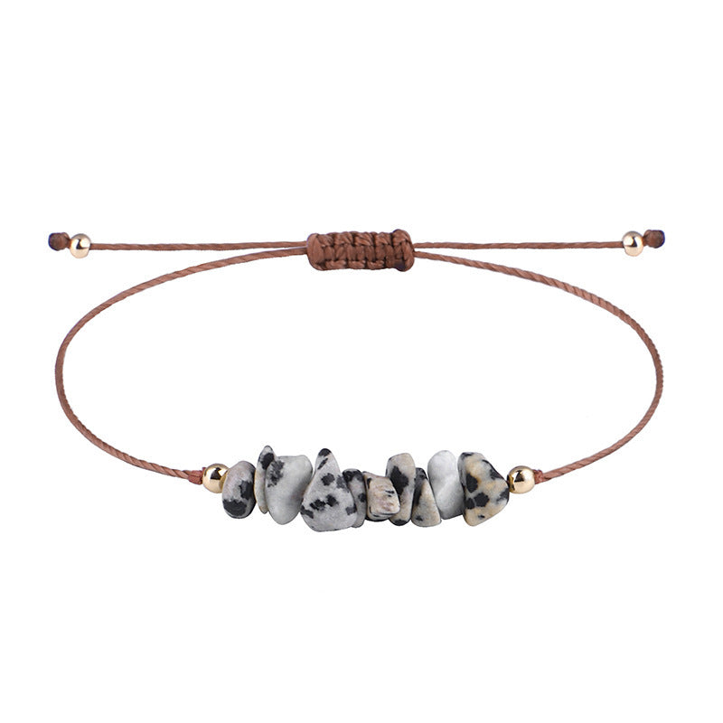 crystal chips rope bracelet
