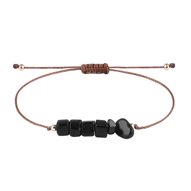 crystal chips rope bracelet