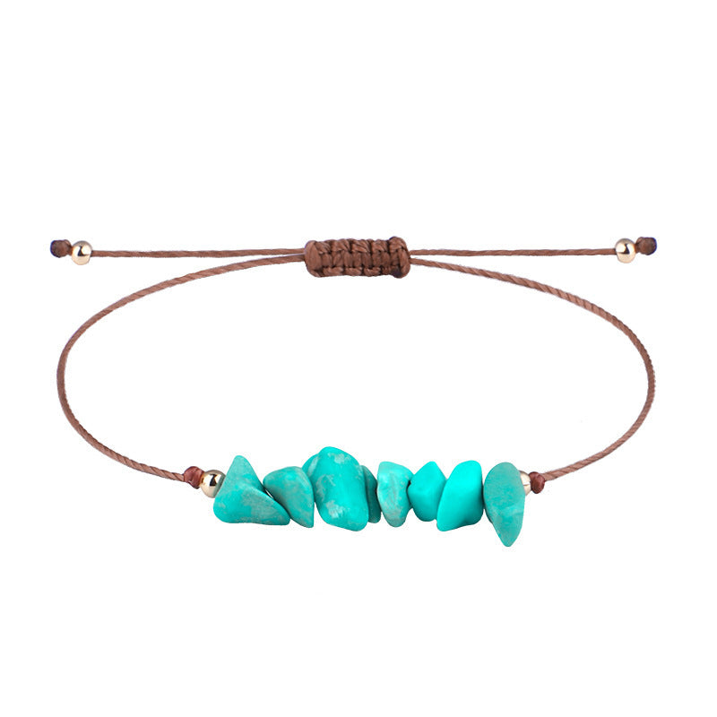 crystal chips rope bracelet