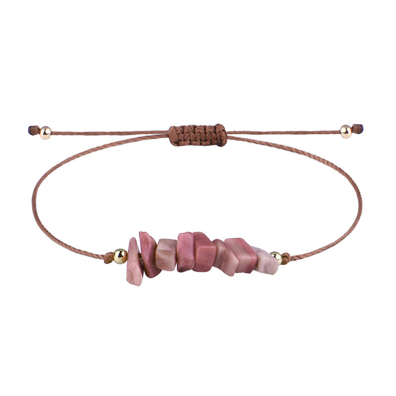 crystal chips rope bracelet