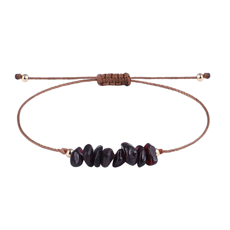 crystal chips rope bracelet