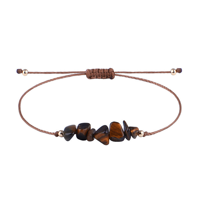 crystal chips rope bracelet