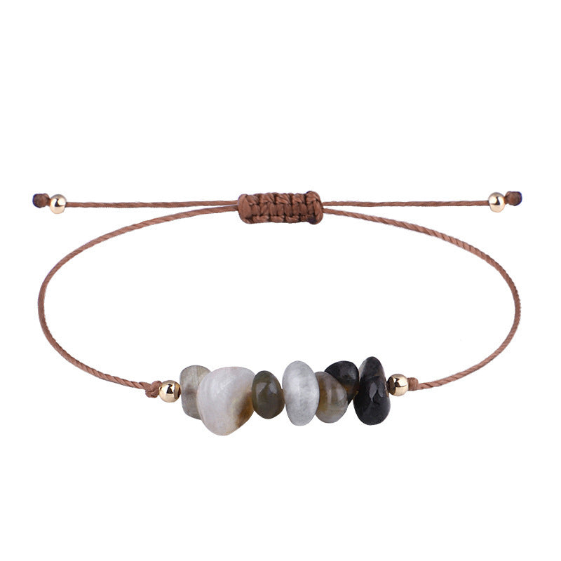 crystal chips rope bracelet
