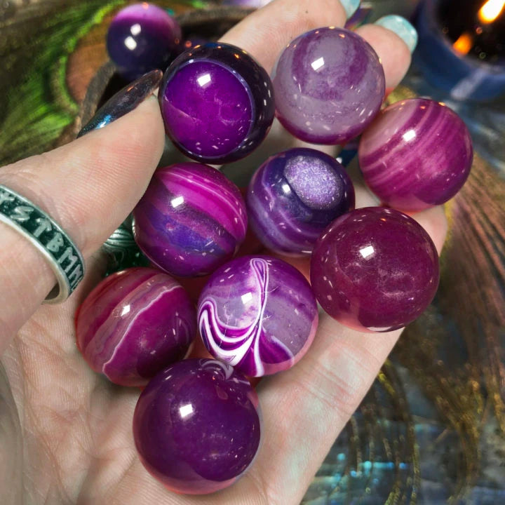 3-5cm purple agate sphere 1kg