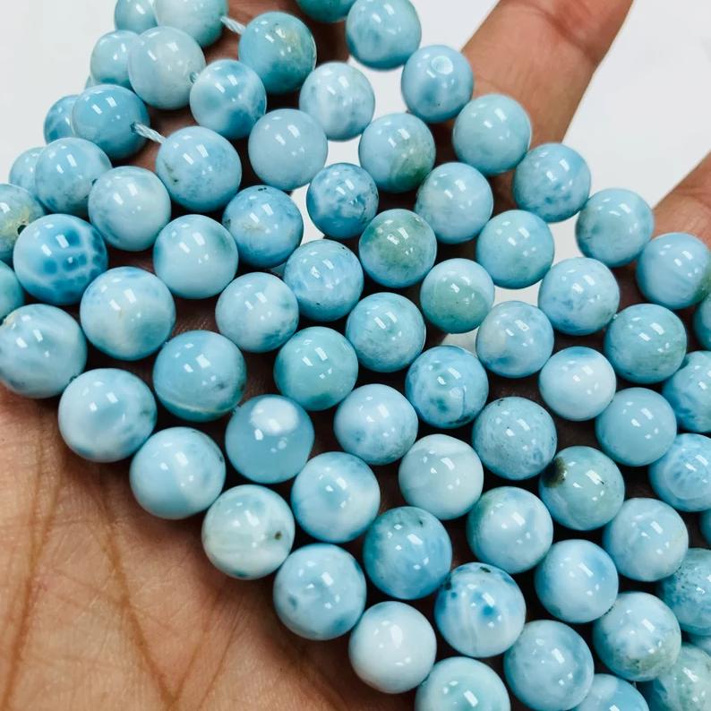 8mm larimar beads