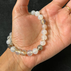 8mm dendritic agate bracelet
