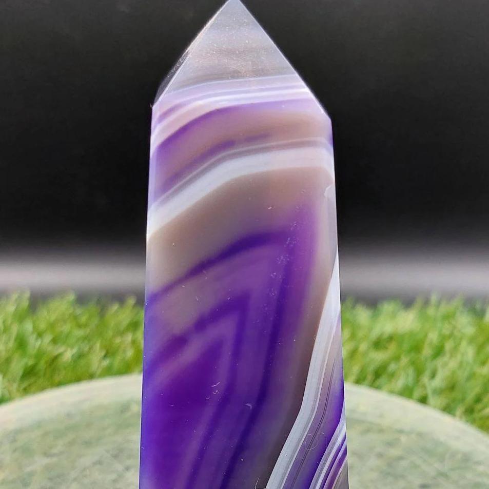 5-8cm purple agate tower 1kg