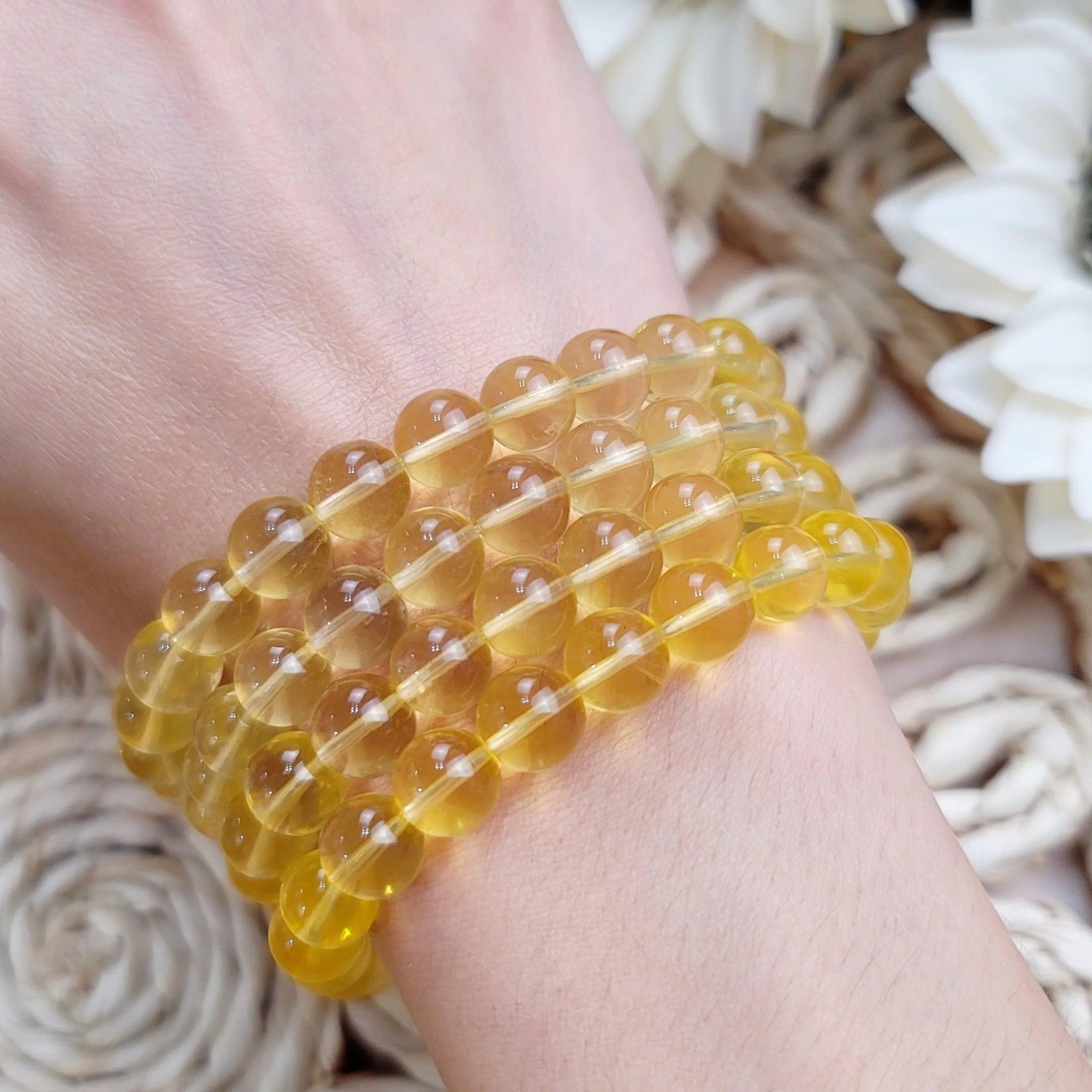 8mm yellow fluorite beacelet