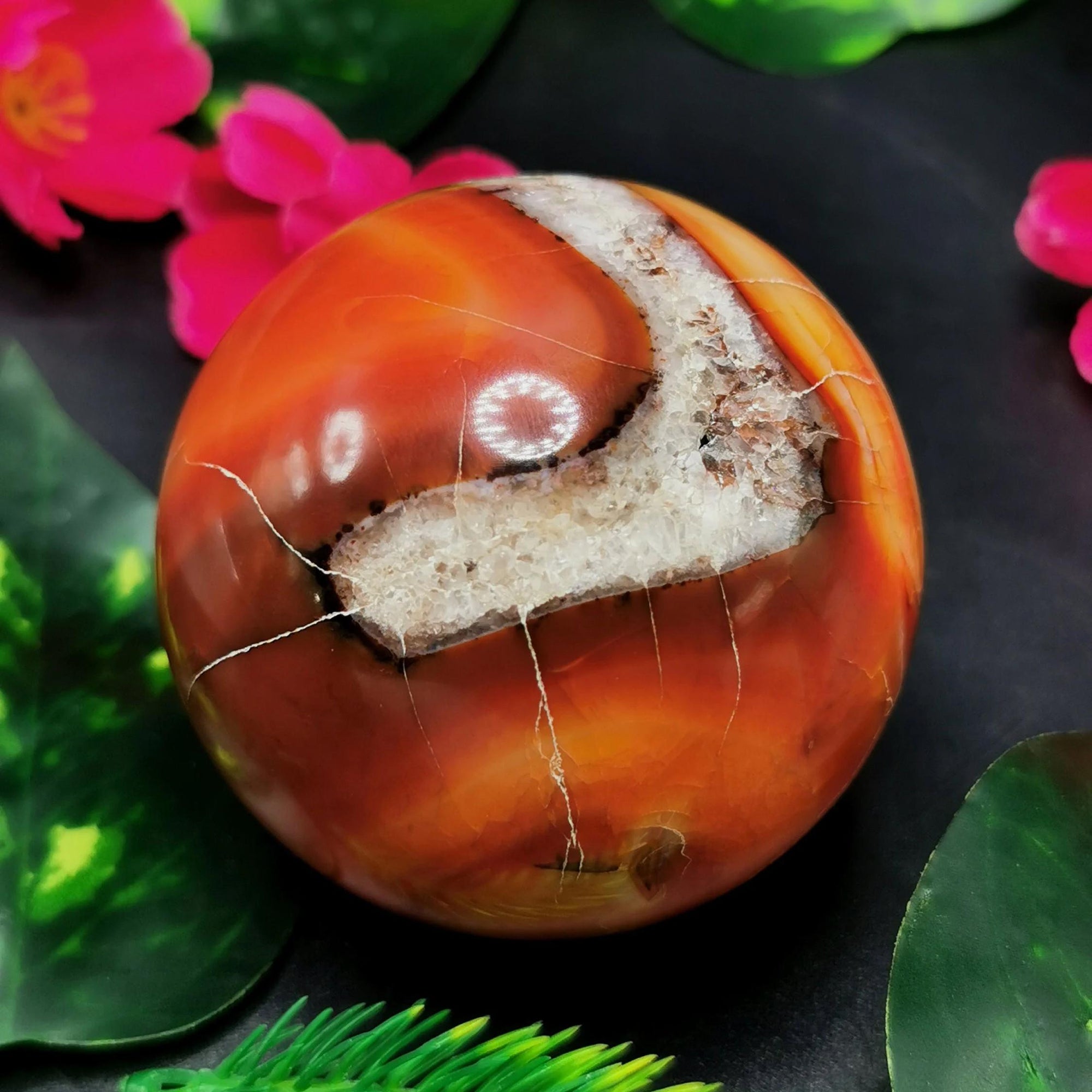 fire agate sphere