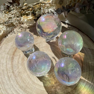 3-7cm Aura Quartz sphere 1kg