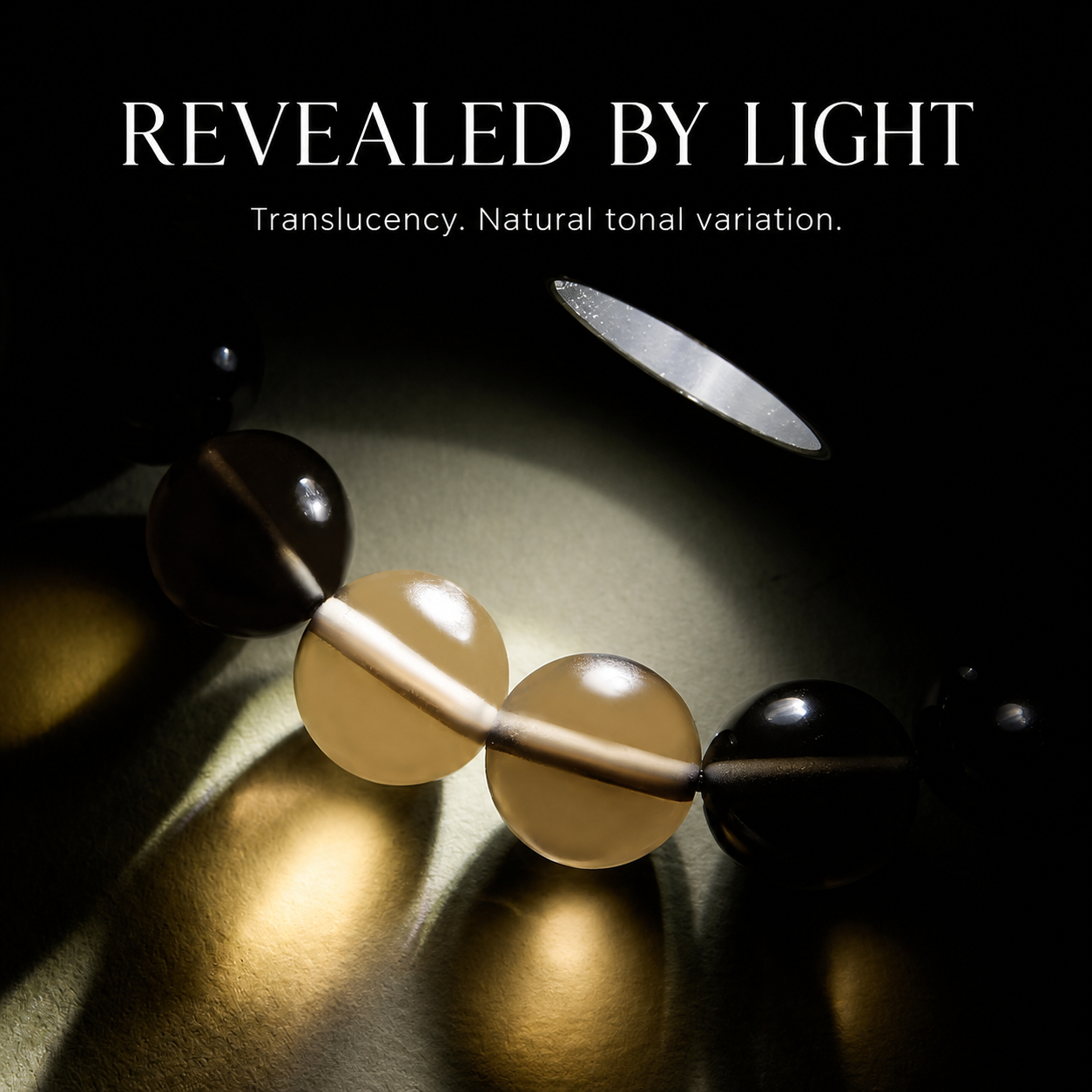 Black Ice Obsidian Bracelet – Translucent Natural Stone Beads for Men & Women