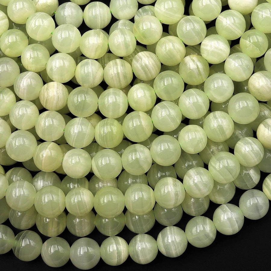 8/10MM green calcite beads