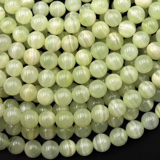 8/10MM green calcite beads