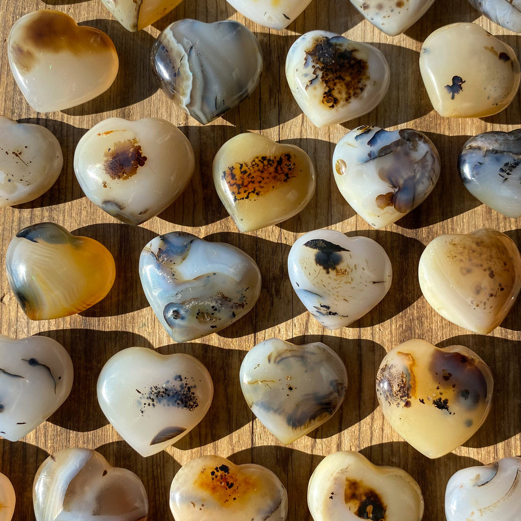 dendritic agate heart