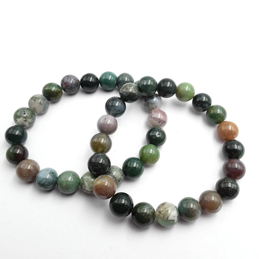 8mm indian agate bracelet