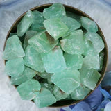 3-5cm raw green calcite