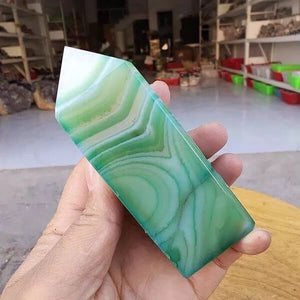 5-8cm green agate tower 1kg