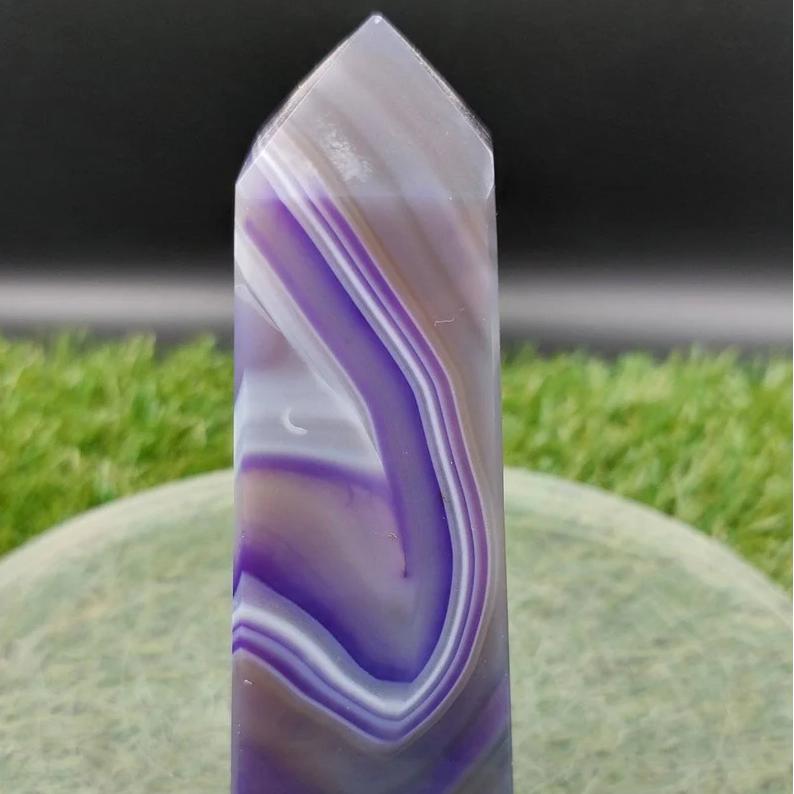 5-8cm purple agate tower 1kg