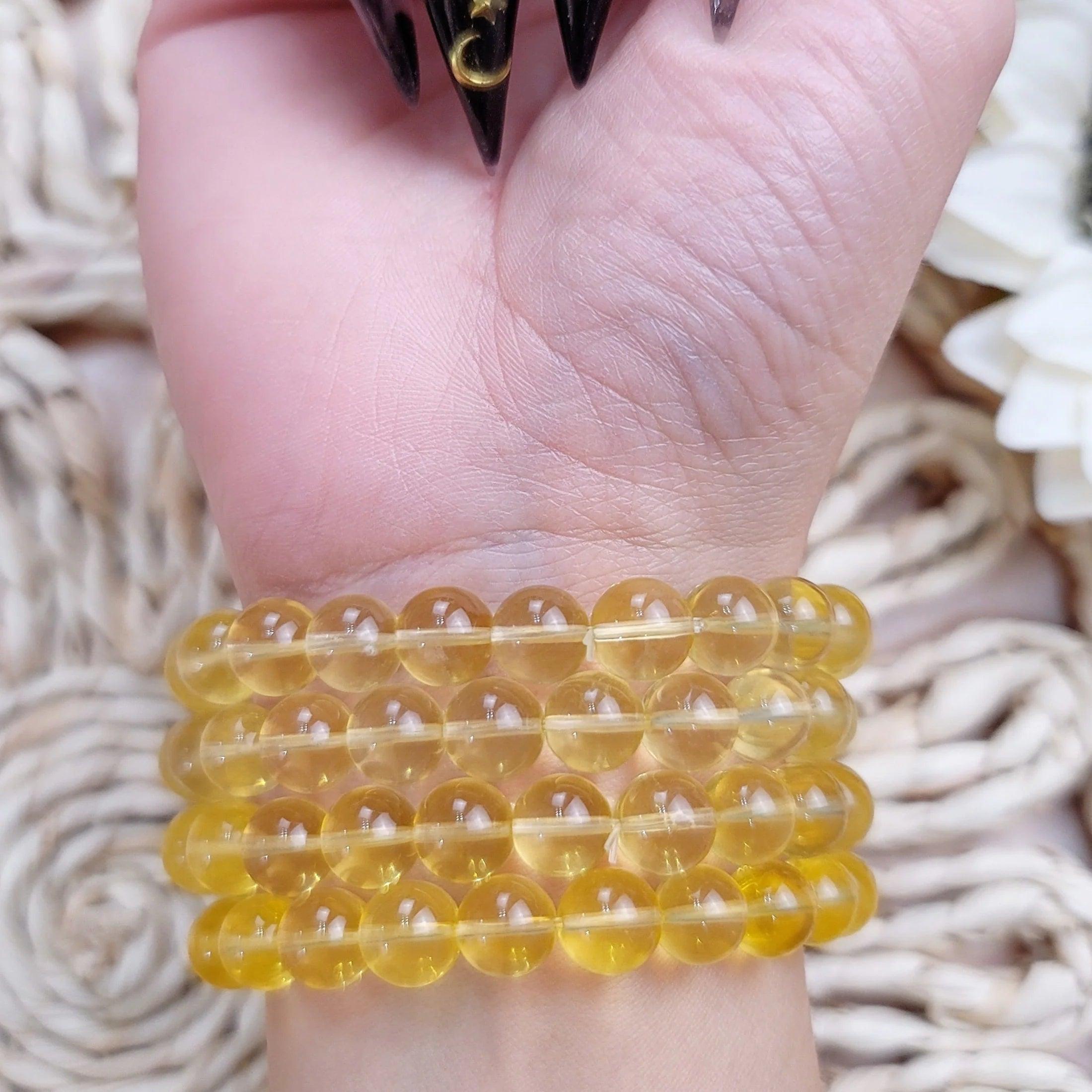 8mm yellow fluorite beacelet