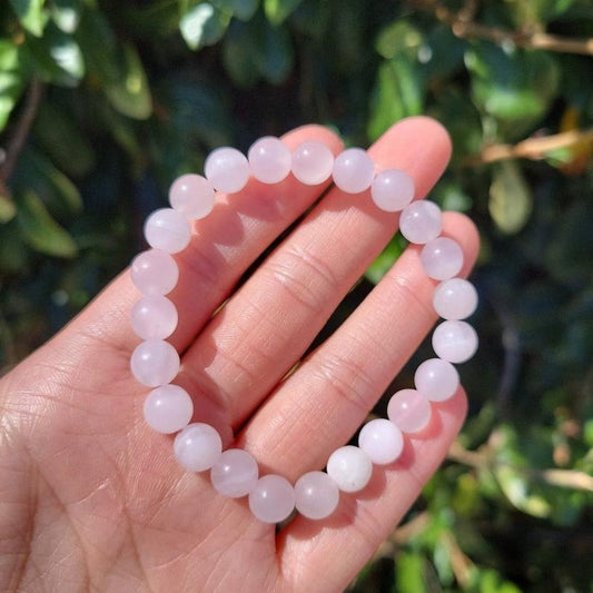 8mm pink calcite bracelet