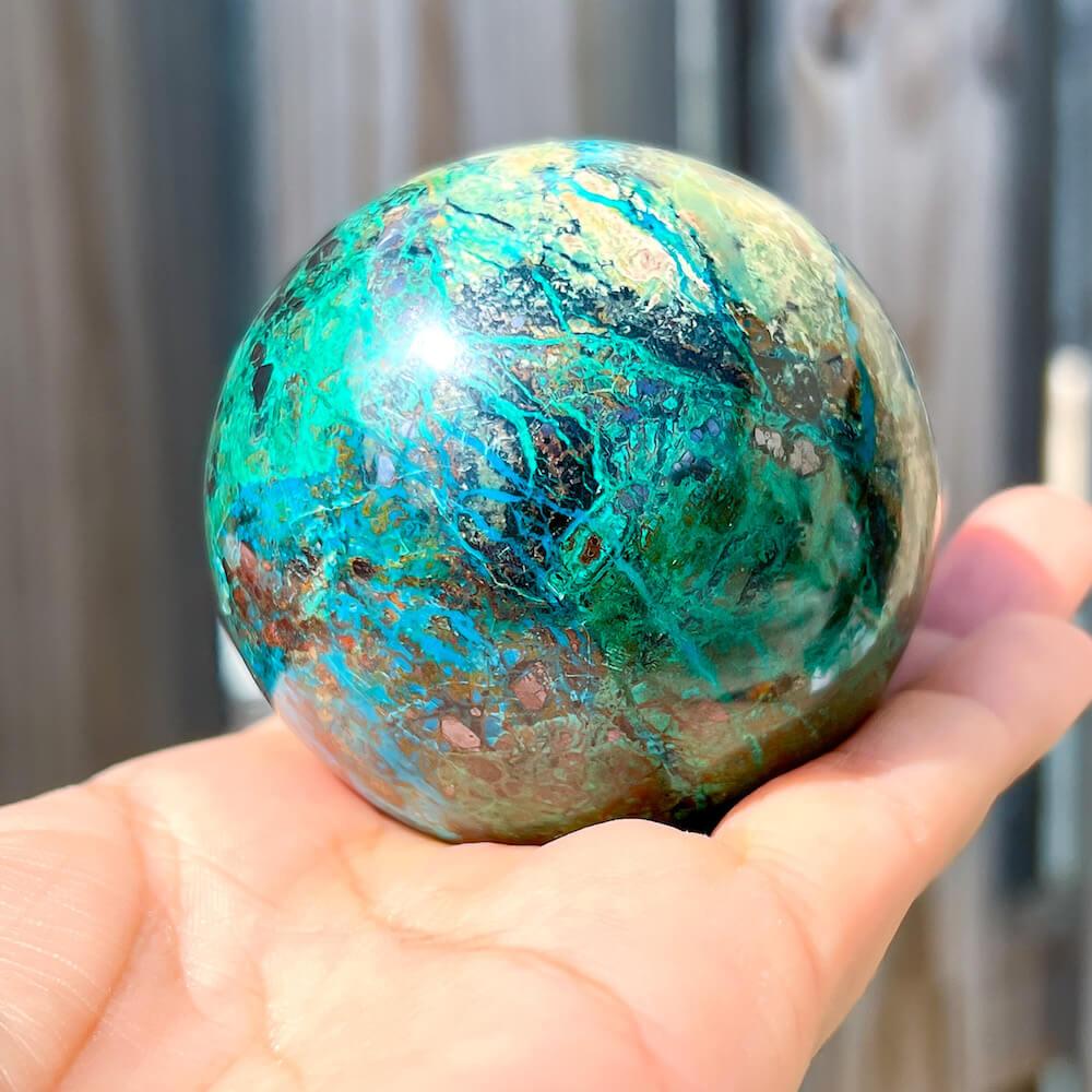 5-6cm Chrysocolla sphere 1kg