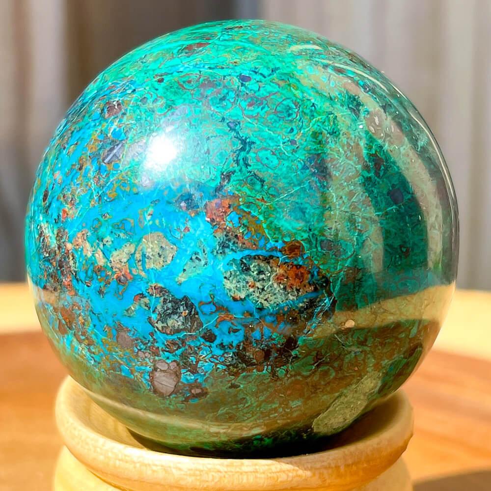 5-6cm Chrysocolla sphere 1kg