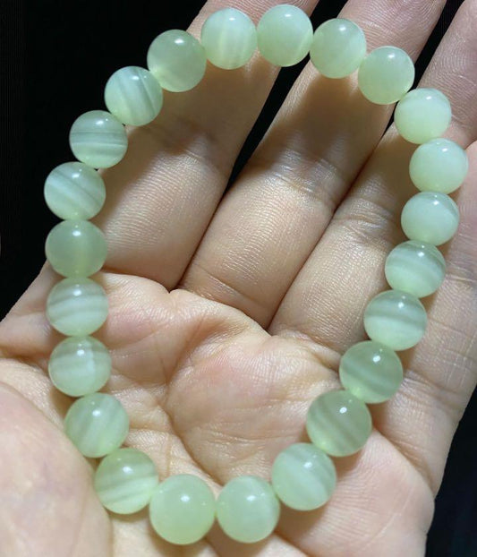 8MM green calcite bracelet