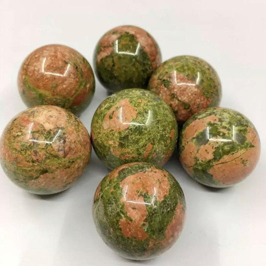 4-7cm unakite sphere 1kg