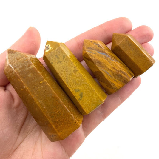4-7cm yellow jasper tower 1kg