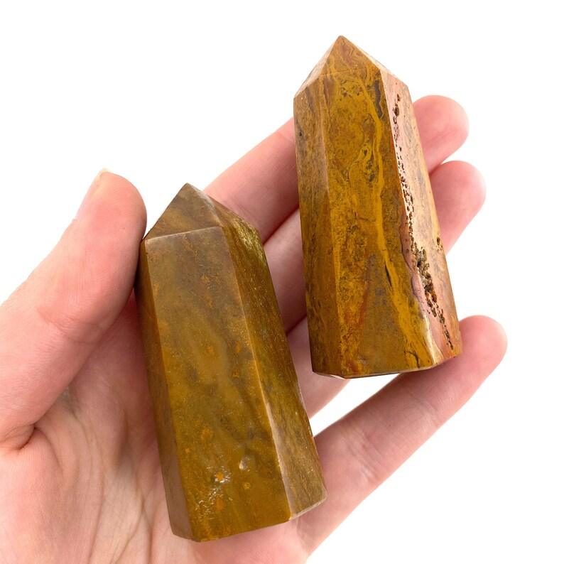 4-7cm yellow jasper tower 1kg
