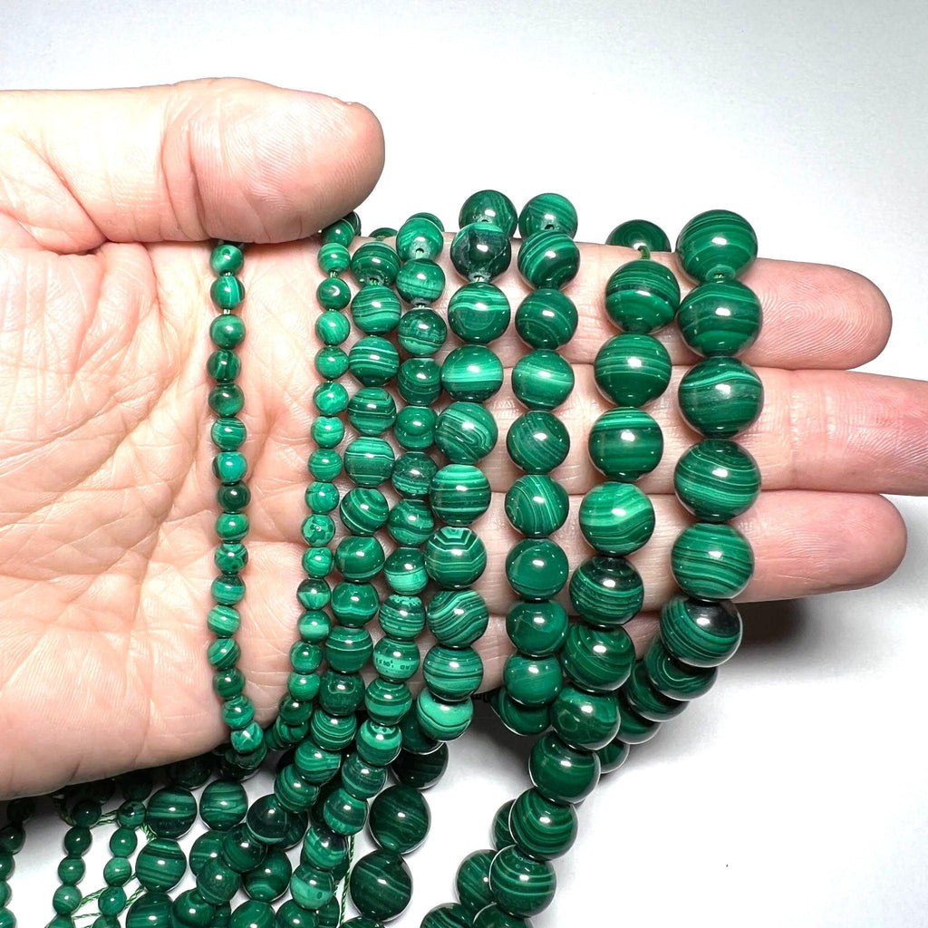 8/10mm Malachite beads Wholesale - Free Shipping Over 300USD - Price at $ 15.00 /pc