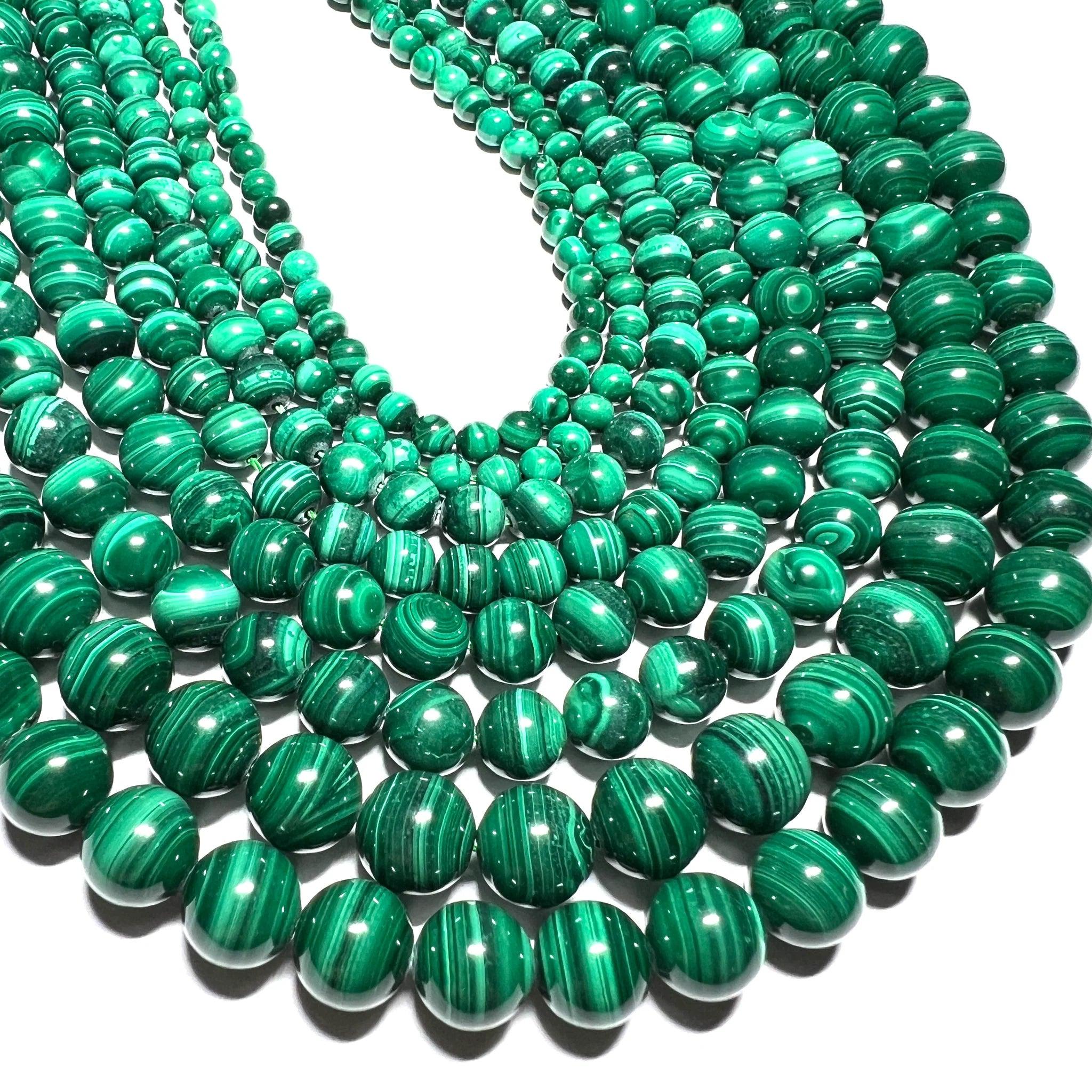 8/10mm Malachite beads Wholesale - Free Shipping Over 300USD - Price at $ 15.00 /pc