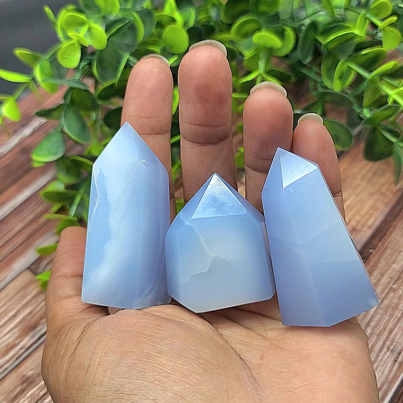 5-8cm Blue Chalcedony tower 1kg